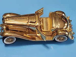 5-1/4" Signature 1935 Duesenberg SSJ Gold Roadster Car 1/32 Scale Convertible - Picture 1 of 16