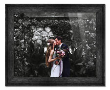9x12 Frame Black Barnwood Picture Frame Modern Photo Frame UV Acrylic, Acid Free