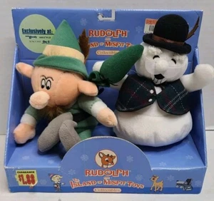 RUDOLPH & THE  ISLAND of MISFIT TOYS SET BOSS ELF & SAM the SNOWMAN PLUSH 2000 - Picture 1 of 10