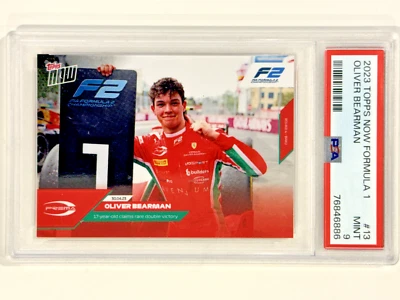 2023 Topps Now Formula 1 F1 #13 OLIVER BEARMAN /1974 PSA 9 - Image 1 of 2