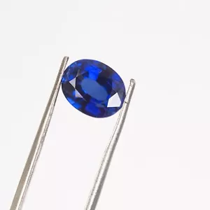 4.0 Ct Certified Natural Kashmir Royal Blue Sapphire Oval Loose Gems AC-781 - Picture 1 of 24