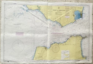 Admiralty 142 STRAIT OF GIBRALTAR CHARTS MAP WALL PAPER MARINE MARITIME NAUTICAL - Picture 1 of 9