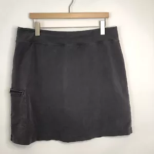 Duluth Trading Company Gray Skort Size L Large Stretch Pockets Shorts Skirt - Picture 1 of 7