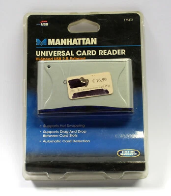 Card Reader Universale MANHATTAN 52-in-1 USB 2.0 Nuovo Sigillato - Immagine 1 di 2