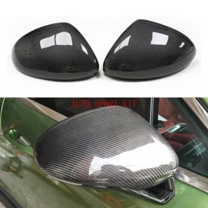 Real Carbon Fiber Side Rearview Mirror Cover Trim For Porsche 718 Boxster Cayman - Picture 1 of 6