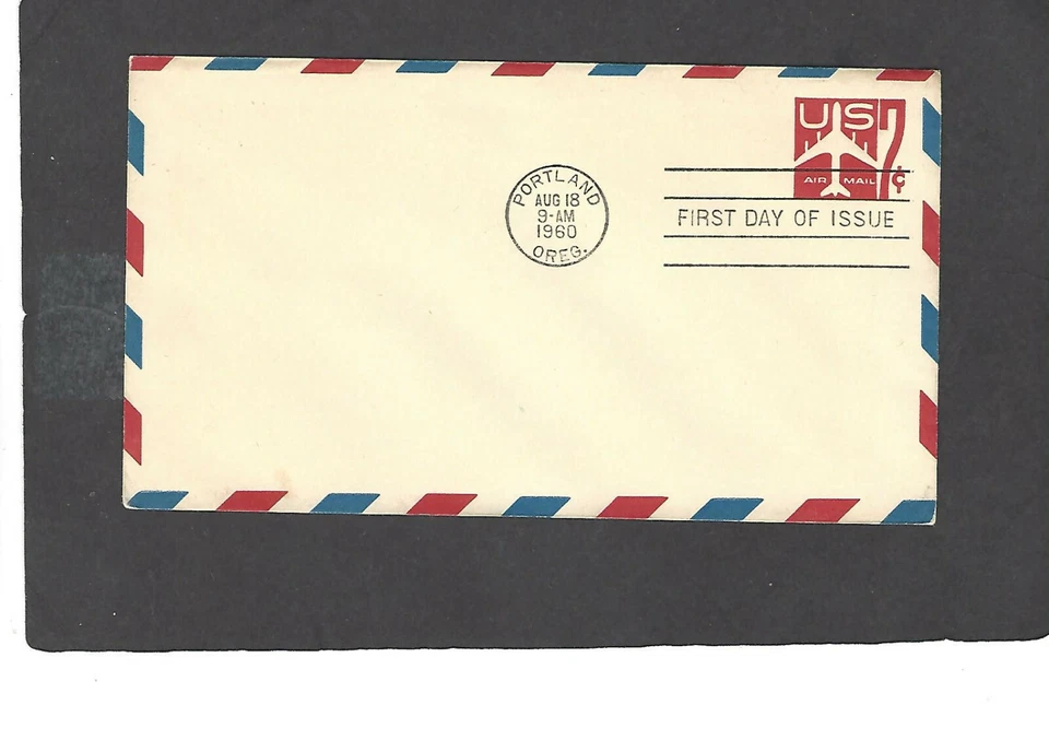 #UC34 7c AIRMAIL FDC PORTLAND,OREG AUG 18-1960 - Image 1 of 1