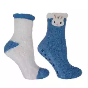 Conejo 2 pares de calcetines antideslizantes de lavanda y manteca de karité para mujer talla única MinxNY - Imagen 1 de 1