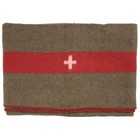 Swiss CH Military Decke Wolldecke Outdoor Blanket Army braun Wolle 200 x 140 cm
