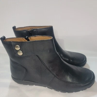 Easy Spirit Esactout Ankle Boots Womens 9M Black Side Zip Classic Comfort Career - Image 1 of 4