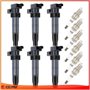 6 Fits 3.3L Hyundai Azera Santa Fe Sonata 3.8L Amanti Ignition Coil Spark Plug - Picture 1 of 10