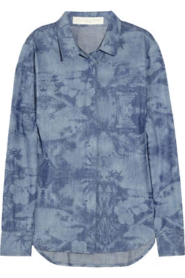 CAMISA VAQUERA ESTAMPADA PALMERAS AZULES STELLA MCCARTNEY-IT 40 Foto 1 de 4