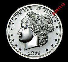 High Relief 2oz 1879 Washlady Dollar.999 Fine silver Coin Round Intaglio Mint BU