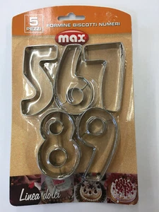 set 5 numeri inox numero 5/6/7/8/9 cm 7 taglia pasta di zucchero Cake Design - Foto 1 di 1