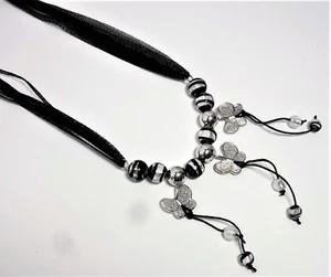 Collana Papillon argento 925 Antica Murrina Vetro di Murano Made in italy v791 - Foto 1 di 6