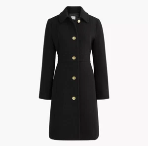 NEU J. Crew Wollmischung Damen Tagesmantel schwarz Größe 14 - Bild 1 von 4