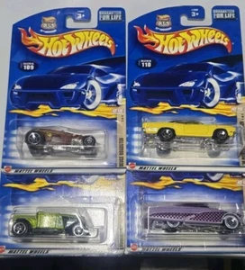 2002 Hot Wheels #107-110 Hot Rods Die Cast 1/64 Scale Cars Full Set - Picture 1 of 5