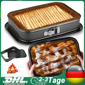 Backform Rechteckig, XXL Große Springform-Kuchenform 39 * 28cm Käsekuchenform - Bild 1 von 15