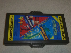 ATARI 2600 DOUBLE ENDER GAME CARTRIDGE CHUCK NORRIS SUPERKICKS ARTILLERY DUEL - Picture 1 of 2
