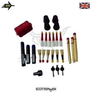 27-teiliges Highland Dudelsack Zubehör Set: Blätter, Hanf, Ventile - Bild 1 von 2