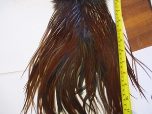 Hahnsattel Kutscher braun binden meist 10s 12s Hacke Fliege binden Materialien - Bild 1 von 1