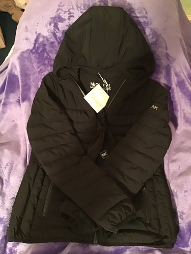 Michael Kors cappotto tampone nero da donna taglia M nuovo con etichette ***ultimo***