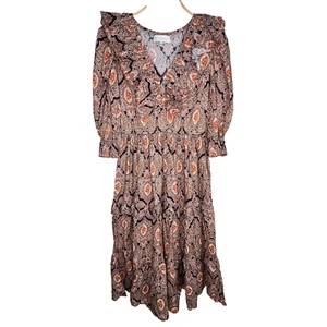 Anthropologie Kristinit Floral Maxi Dress Size Small Tiered - Picture 1 of 13