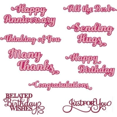 Mixed Words Metal Cutting Die Stencil Scrapbooking Paper Cards Crafts Embossing - image 1 of 4