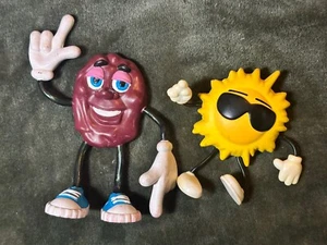Large California Raisins Bendable Figure 1987 Vintage Bonus Morning Sun Bendy - Picture 1 of 3