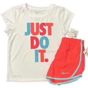 NIKE Toddler Girls Dri-FIT Sprinter Short Sleeve Tee and Shorts Set - Picture 1 of 3