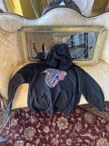 Retro RARE Falcons Braves Hoodie Size M Cover