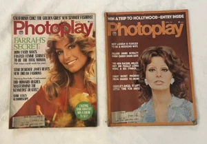 Riviste Fotoplay 1977 lotto di 2 caratteristiche vintage rubinetto Farrah, Sophia Loren - Foto 1 di 3