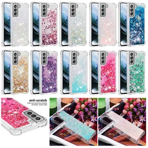 Liquid Glitter Soft Clear Case Cover For Samsung Galaxy S24 S23 Ultra S22 S21 FE - Picture 1 of 89