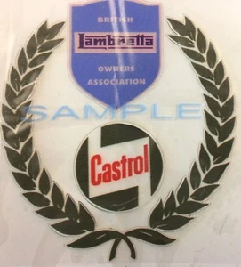 Castrol Lambretta Oil Car Vespa Scooter Camper Van Decal Sticker - Picture 1 of 1
