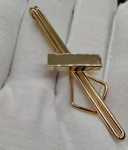 Men's Swank Gold-Tone Tie Bar Clip Clasp - Picture 1 of 7