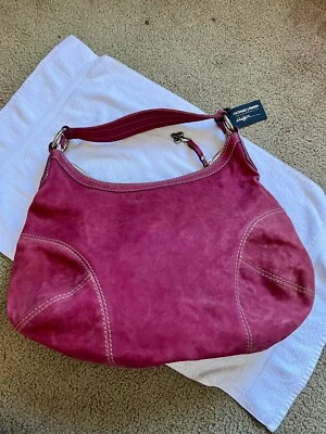 Bolso Hobo Donald J Pliner, Gamuza Rosa, Nuevo con Etiquetas Foto 1 de 4