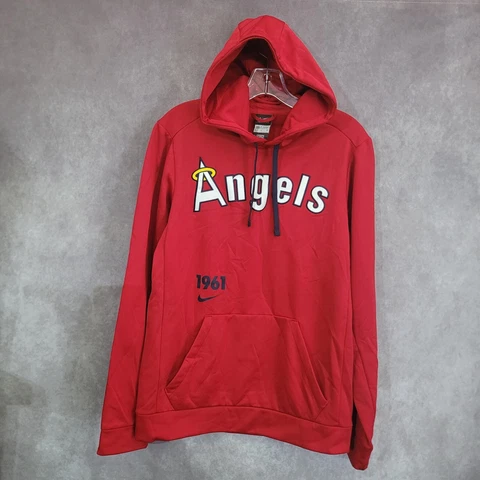 NWT Nike Anaheim California Angels 1962 Cooperstown Hoodie Sweater Men's S $90 Cover