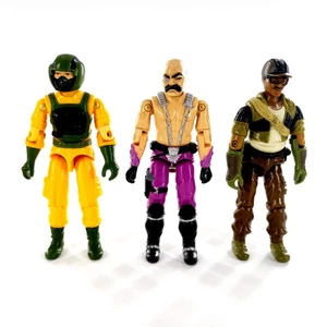 Vintage GI Joe v1 Figuren 3 Stück luftdicht, Dr Mindbender, Alpine neu O Ringe LESEN - Bild 1 von 10
