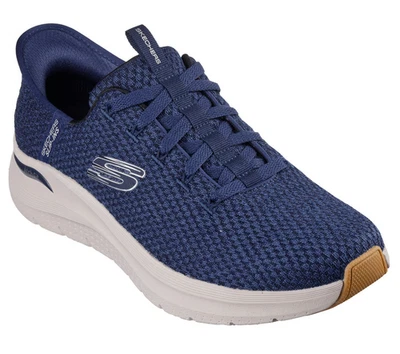 Zapatos Skechers Hombres Sin cordones Ajuste Arco Extra Anchos Azul Marino Deportivos Cómodos Informales 232462 Foto 1 de 4
