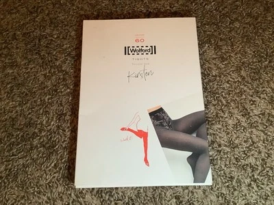 Medias Wolford Kirsten look bicolor, 60 denier, color negro/blanco, talla: XS Foto 1 de 4