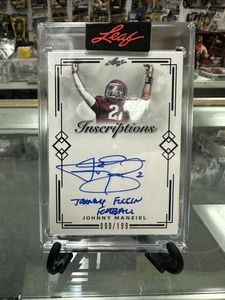 2022 Leaf Inscriptions - Johnny Manziel Auto /199 - Sealed ON CARD AUTOGRAPH - Bild 1 von 2