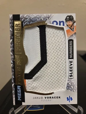 Jakub Voracek 15/16 UD Premier Flyers Shoulder Mega Patch Sleeve Numbers 8 /8 - Image 1 of 2