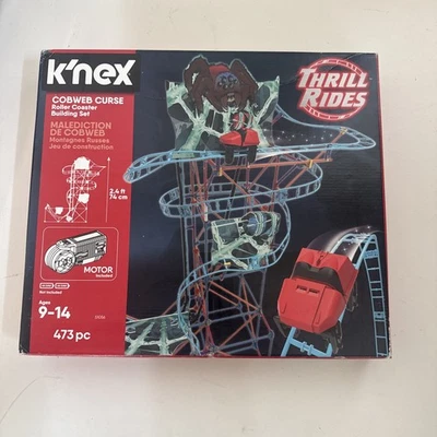 New K'nex Thrill Rides Set Cobweb Curse Roller Coaster Building Set 473pc READ - Image 1 of 4