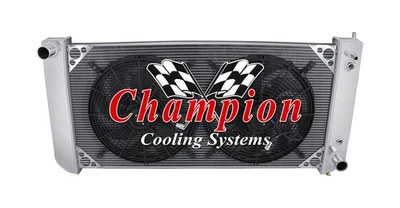 KR Champion 2 Row CR Series Radiator, 16" Fans for 2003 - 2007 GMC C5500 Topkick - Image 1 of 4