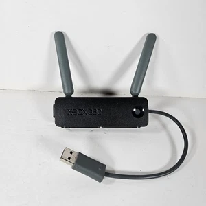 Microsoft Xbox 360 Wireless Networking Adapter 1398 Black With Two Antenna OEM - Picture 1 of 6