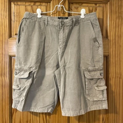 Pantalones Cortos Negros Hebilla Para Hombres 33 Tostados Sueltos Carga Algodón Patinador Grunge Punk Y2K Foto 1 de 4