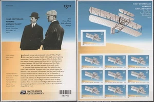 SC# 3783 - 37¢ First Powered Flight Centenary Booklet/Pane of 10 Stamps - Picture 1 of 1
