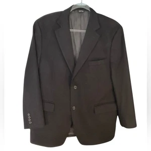 Pavone Herren Blazer schwarz 2 Knöpfe 100% reines Kaschmir Größe 42 kurz - Bild 1 von 13