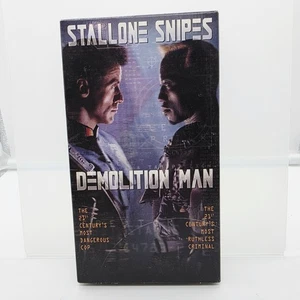 Demolition Man VHS 1993 Sci-Fi Action Stallone Snipes Warner Bros - Foto 1 di 1