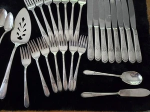 WM Rogers IS Silverplate Flatware Set - 46 pieces Mary Lou 1938 - Picture 1 of 12