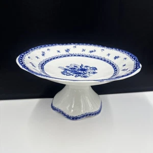 "Pedestal redondo de cuenco de compota ARABIA OF FINLAND Finn Flower azul (1) 9 1/4"" •BONITO•" - Imagen 1 de 19
